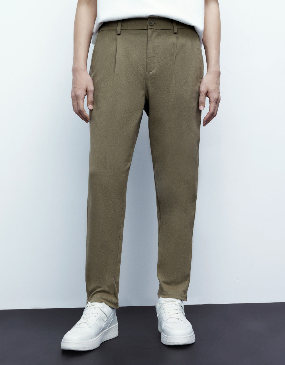 Textured Straight Pants