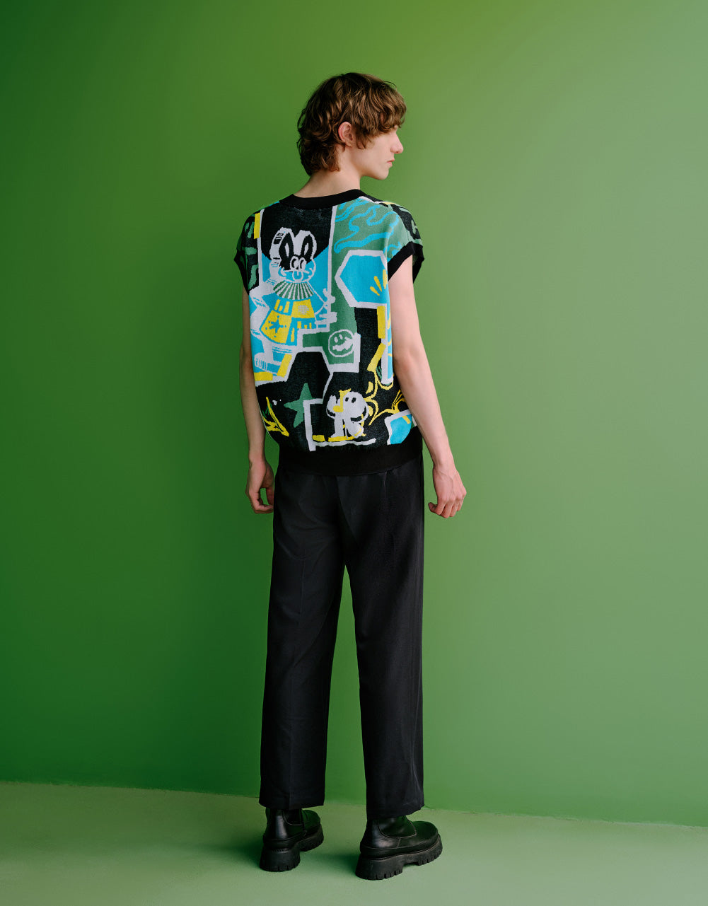 Mid-Waist Straight Pants