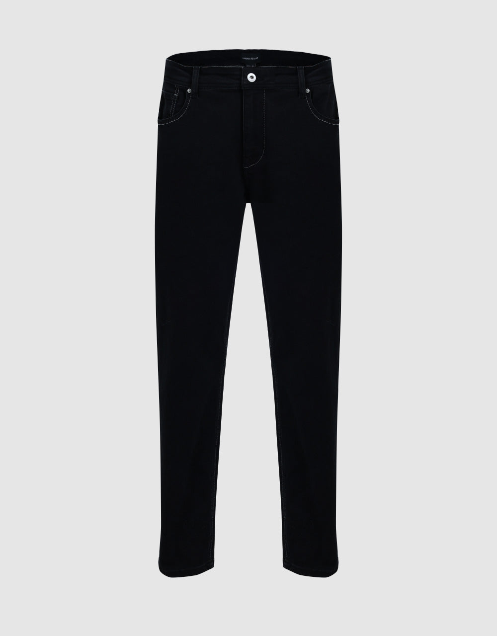 Mid-Waist Straight Jeans