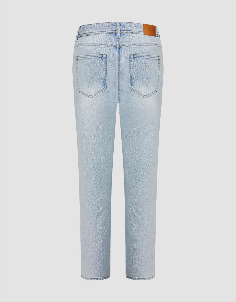 Mid-Waist Straight Jeans