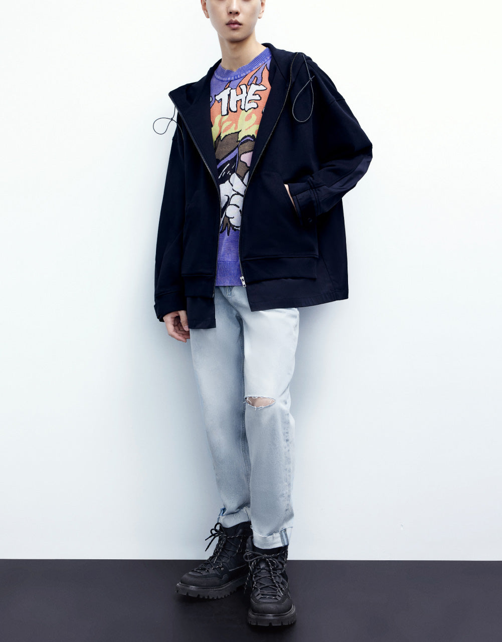 Drawstring Hooded Jacket