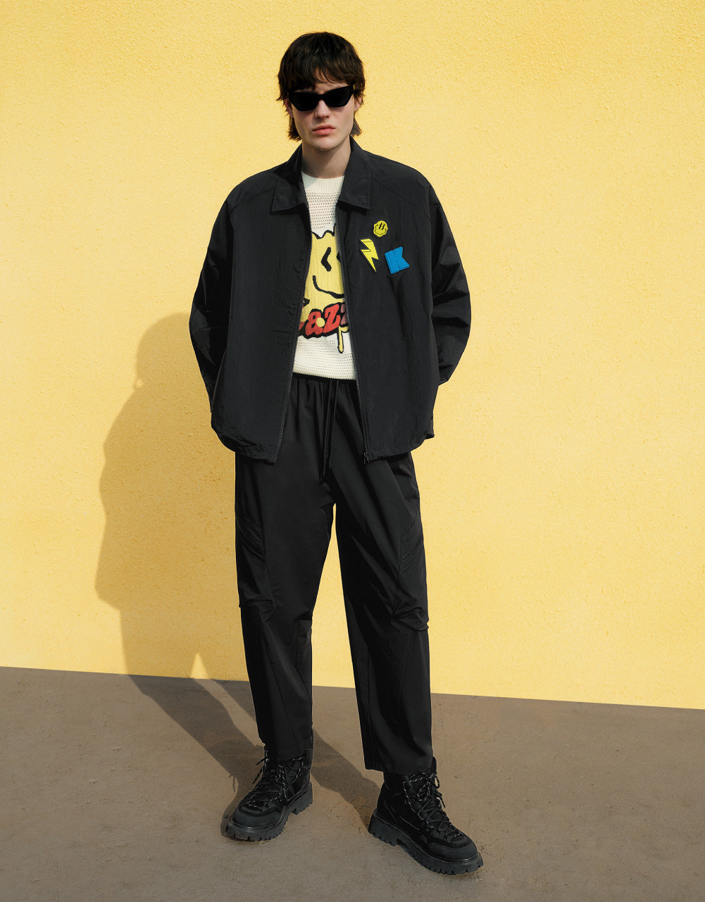 Emoji Embossed Jacket