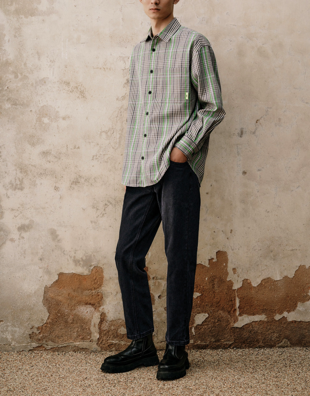 Checkerboard Oversized Shirt