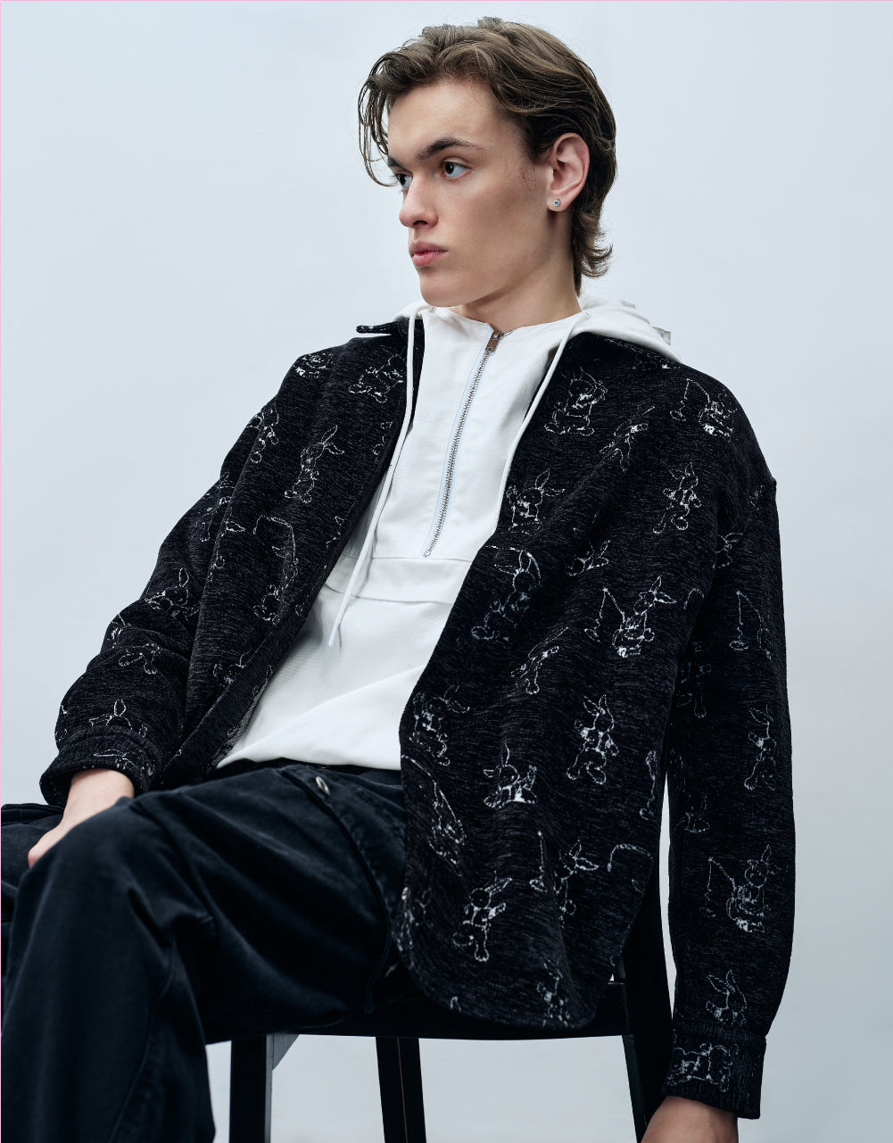 Houndstooth Loose Shirt