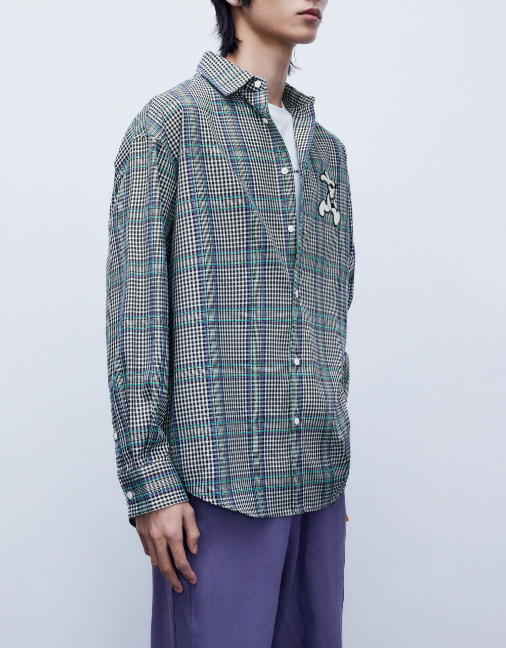 Bunny Detail Checkerboard Shirt
