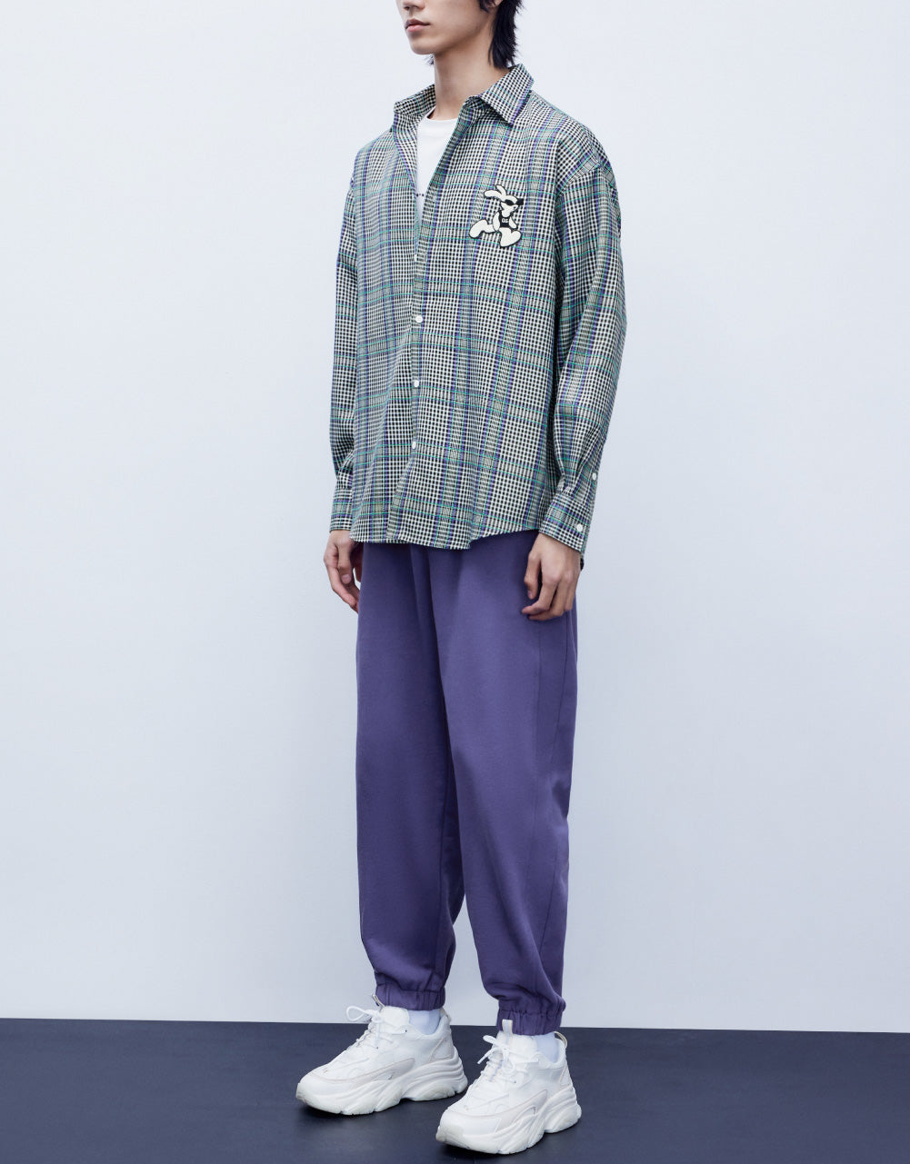 Bunny Detail Checkerboard Shirt