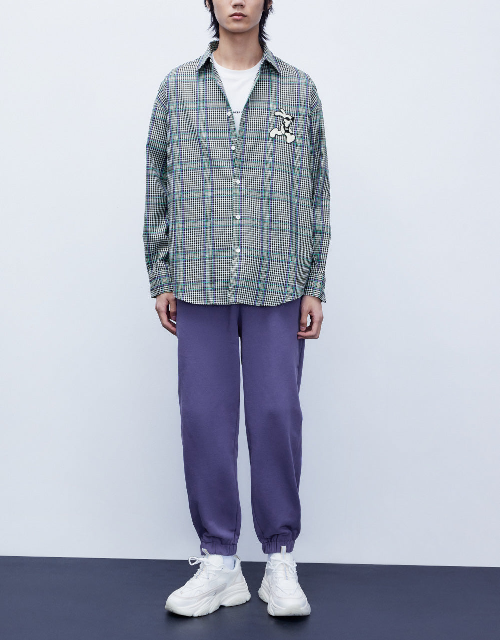 Bunny Detail Checkerboard Shirt