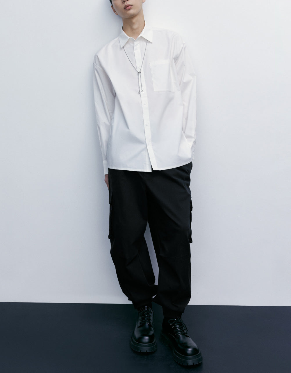 Button Up Shirt With Necklace