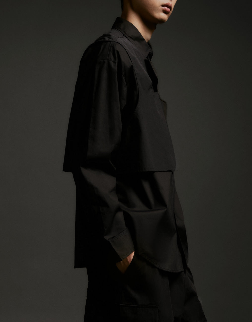 2 In 1 Drop Shoulder Shirt