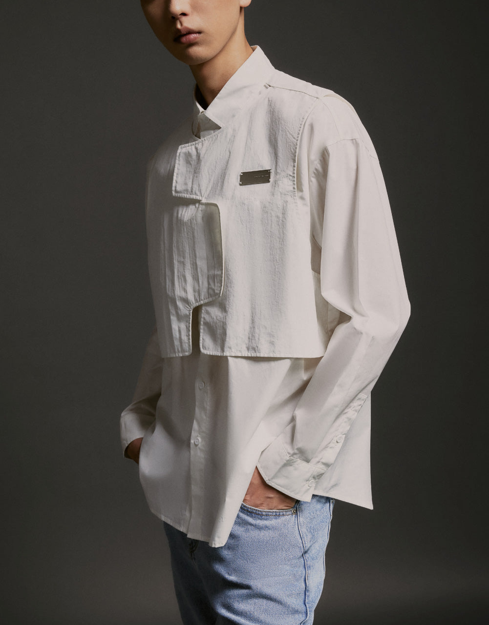 2 In 1 Drop Shoulder Shirt