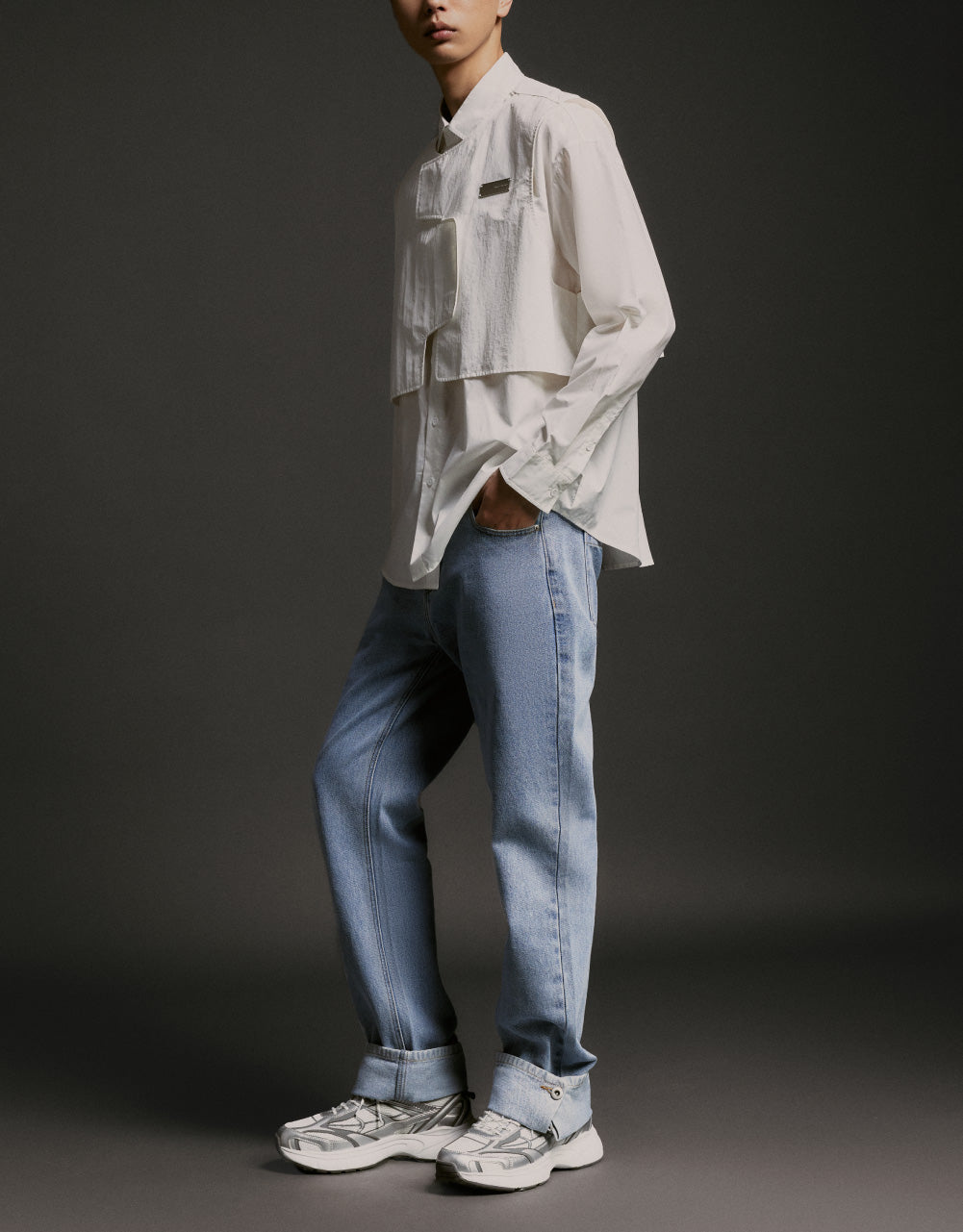 2 In 1 Drop Shoulder Shirt