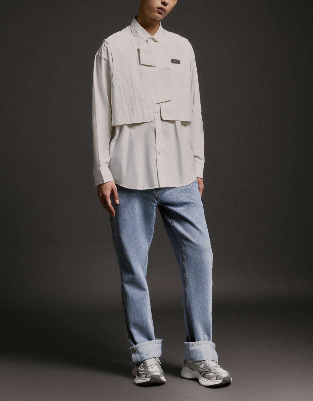 2 In 1 Drop Shoulder Shirt