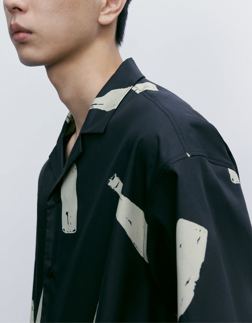 Bottles Print Loose Shirt