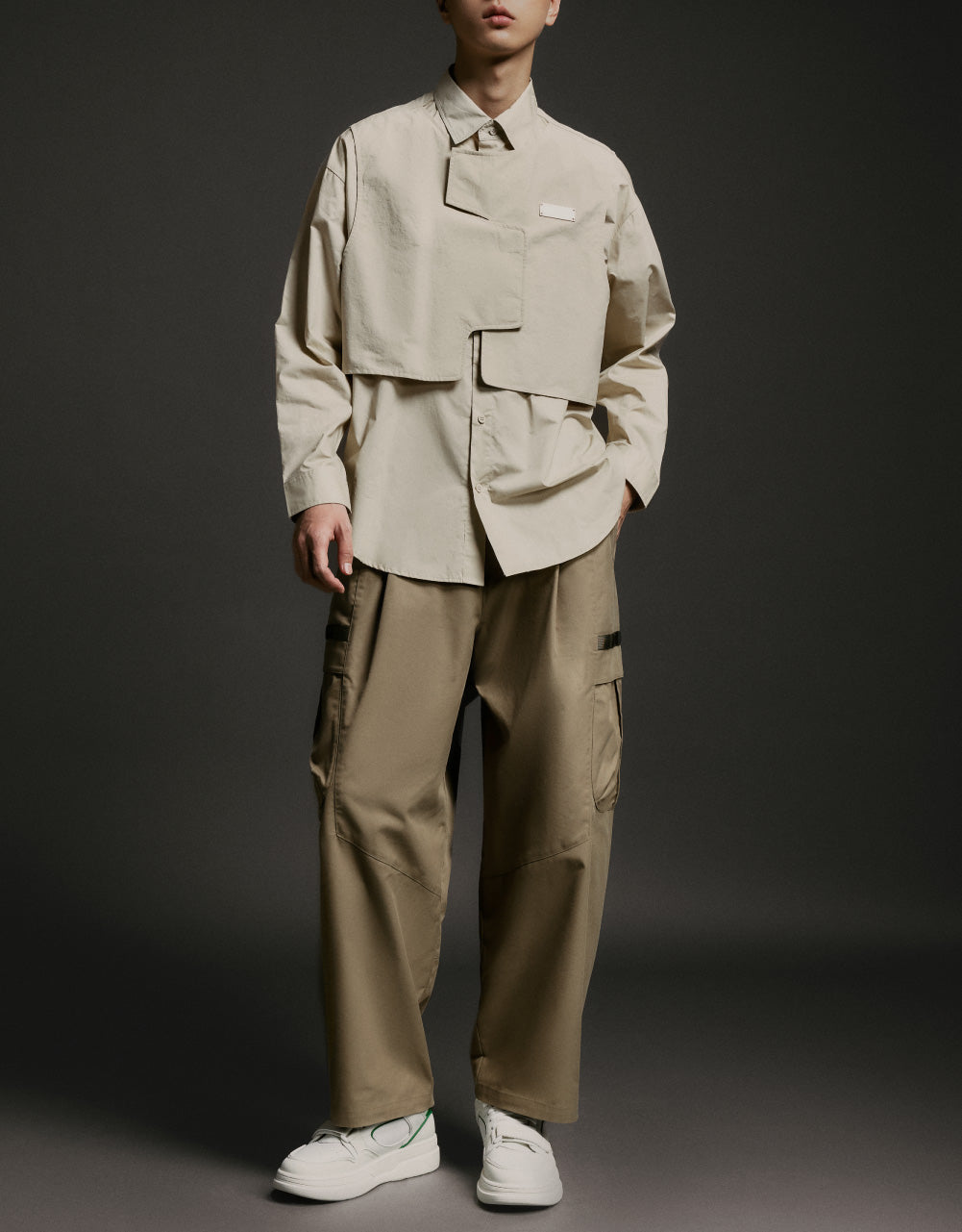 2 In 1 Drop Shoulder Shirt