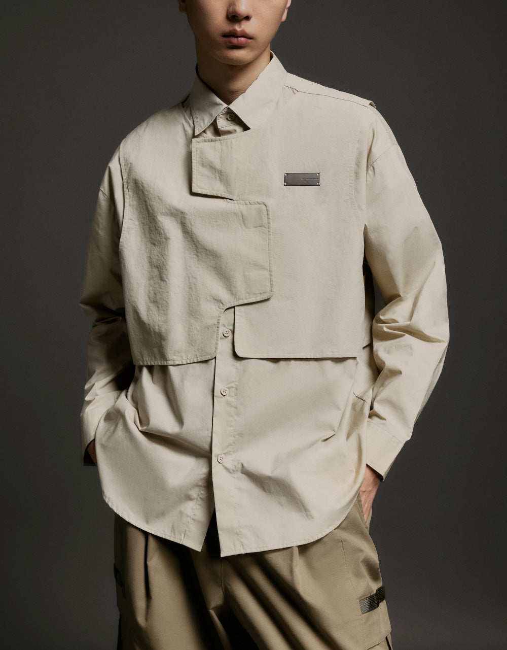 2 In 1 Drop Shoulder Shirt