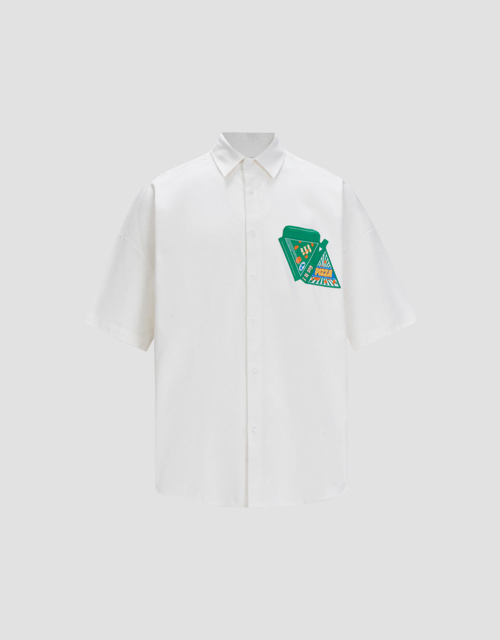 Pizza Box Detail Oversized Shirt