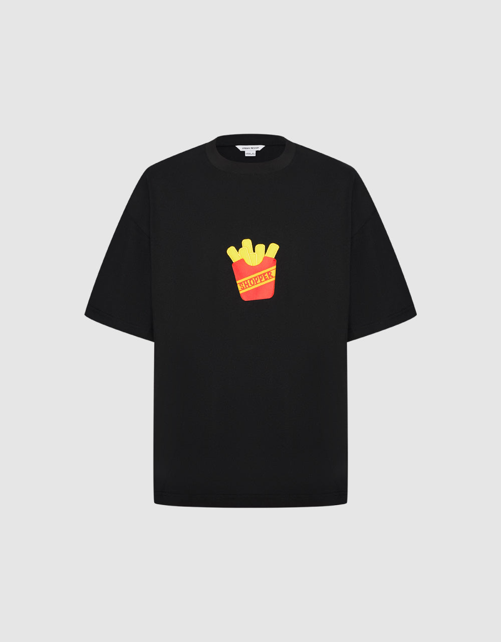 Fries Embroided Crew Neck T-Shirt