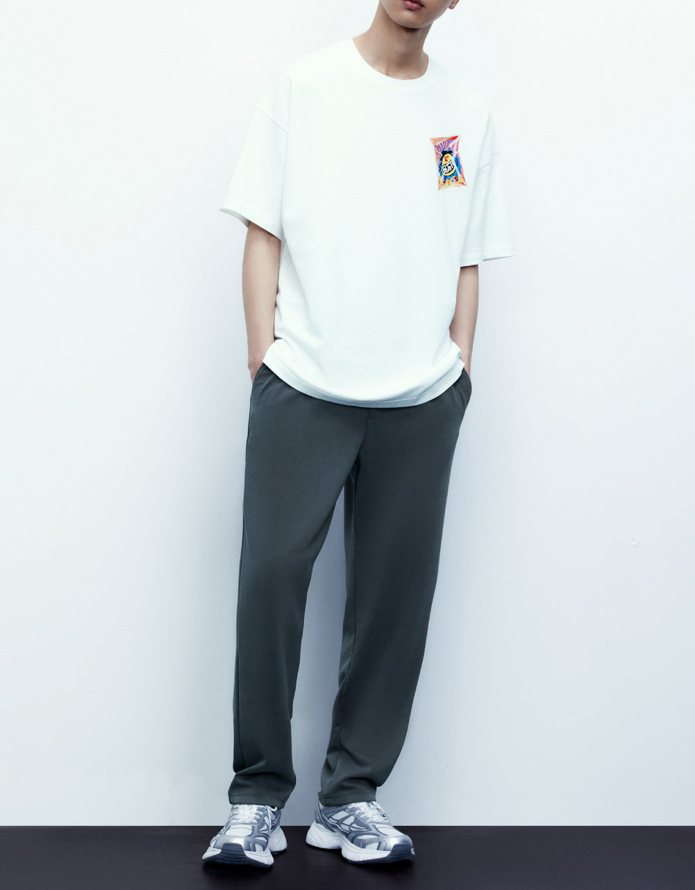 Chips Detail Crew Neck T-Shirt