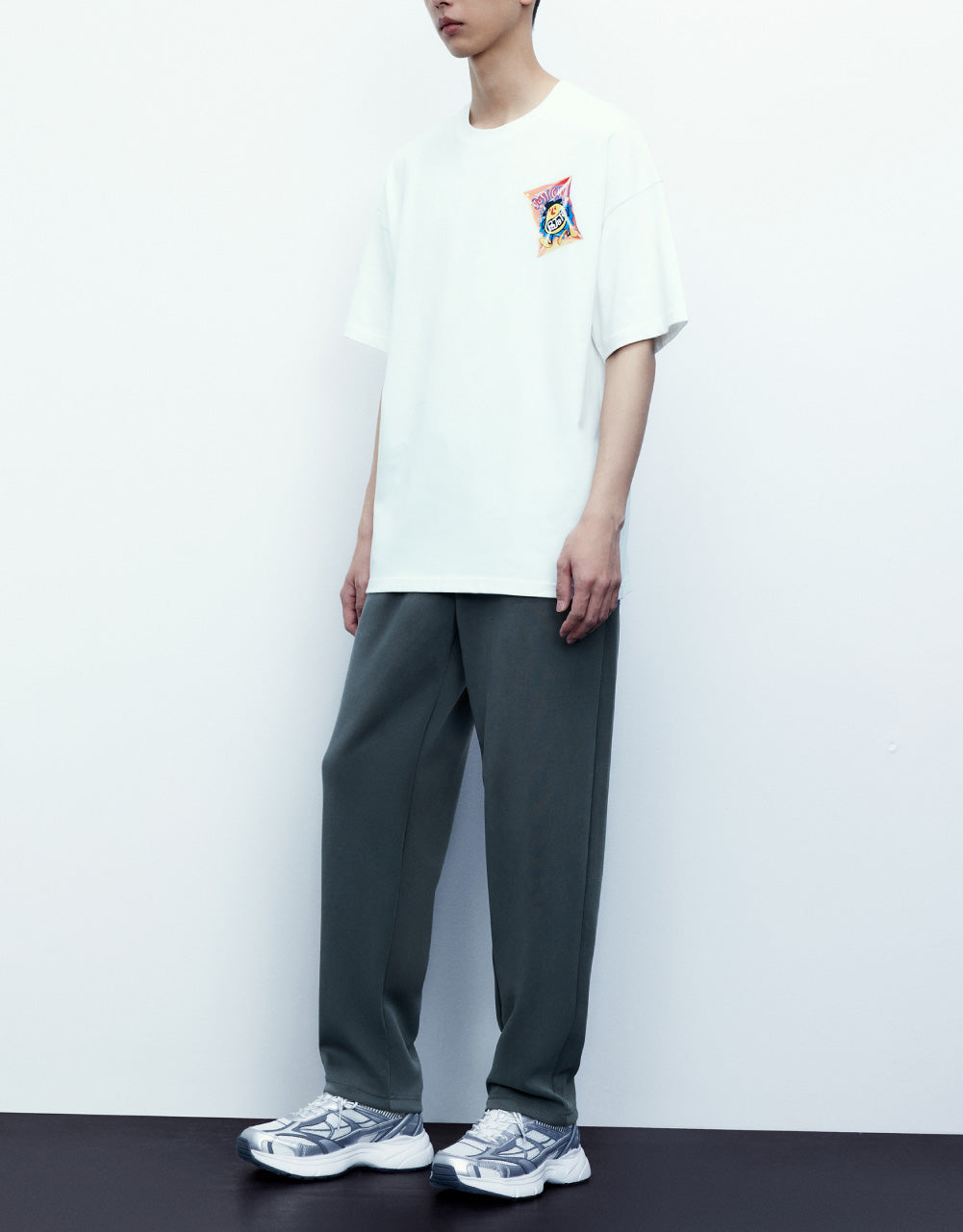 Chips Detail Crew Neck T-Shirt