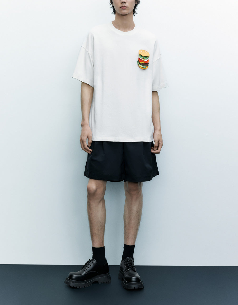Burger Detail Crew Neck T-Shirt