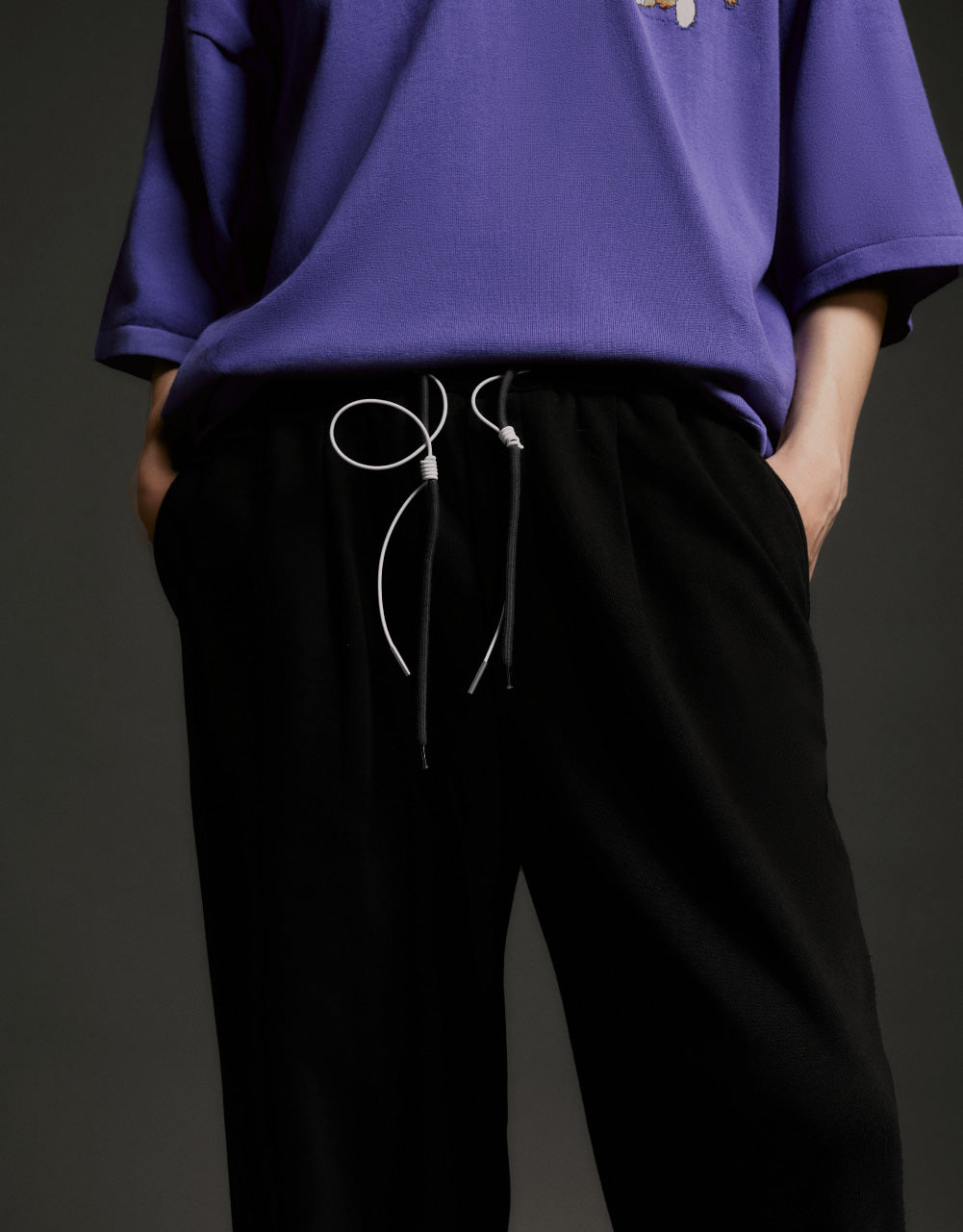 Drawstring Waist Straight Pants