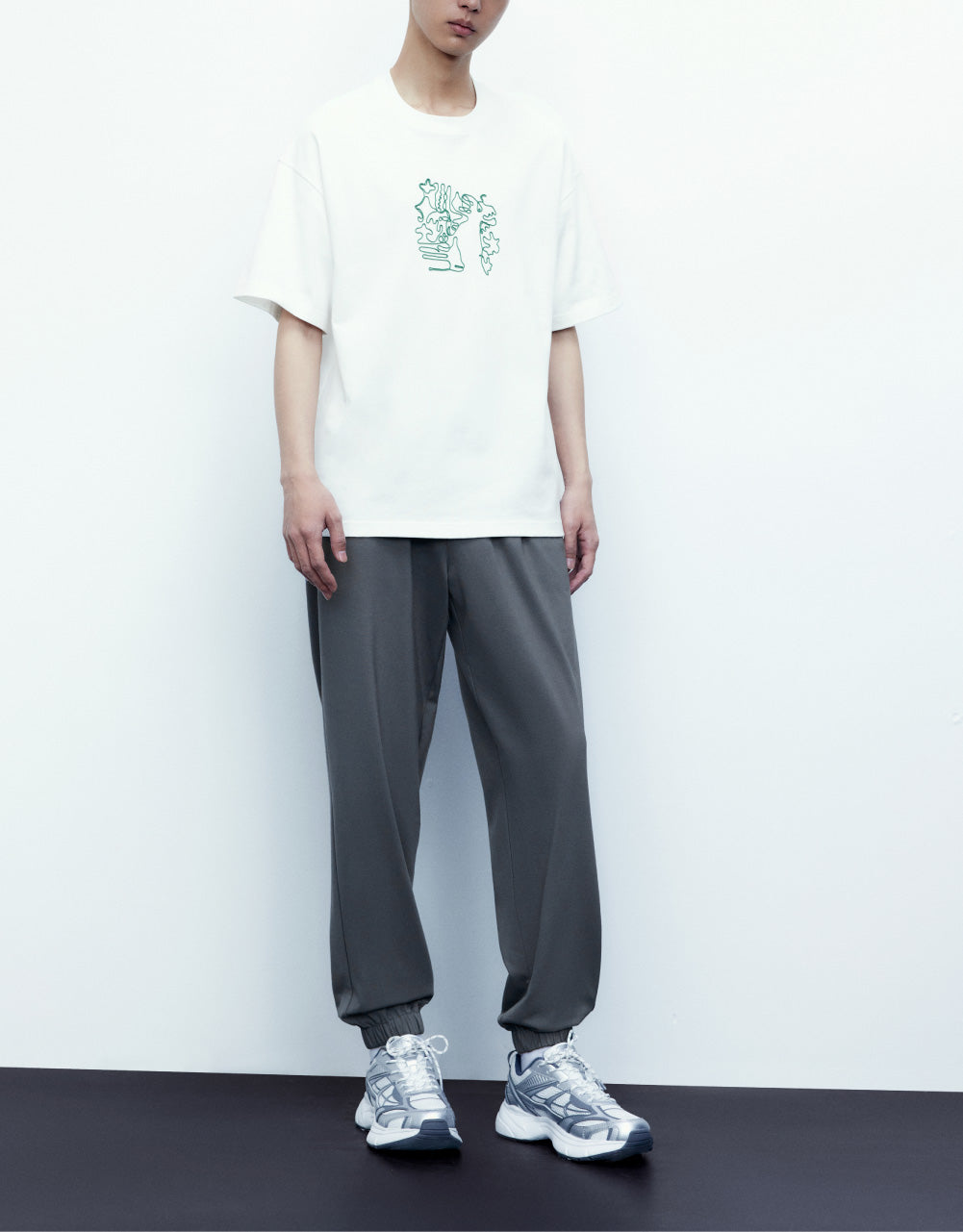 Drawstring Hem Knitted Jogger Pants