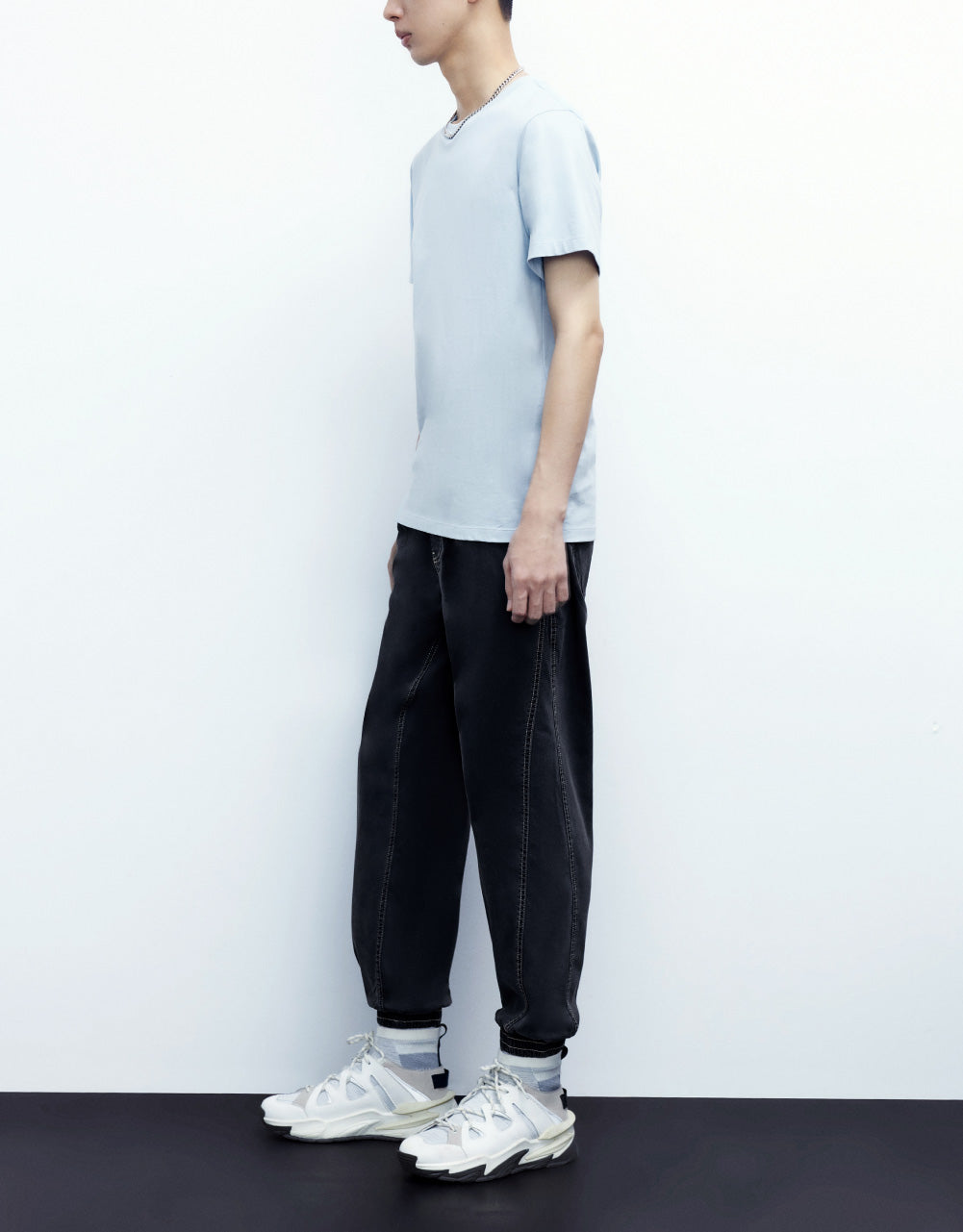 Drawstring Hem Low-Rise Jeans