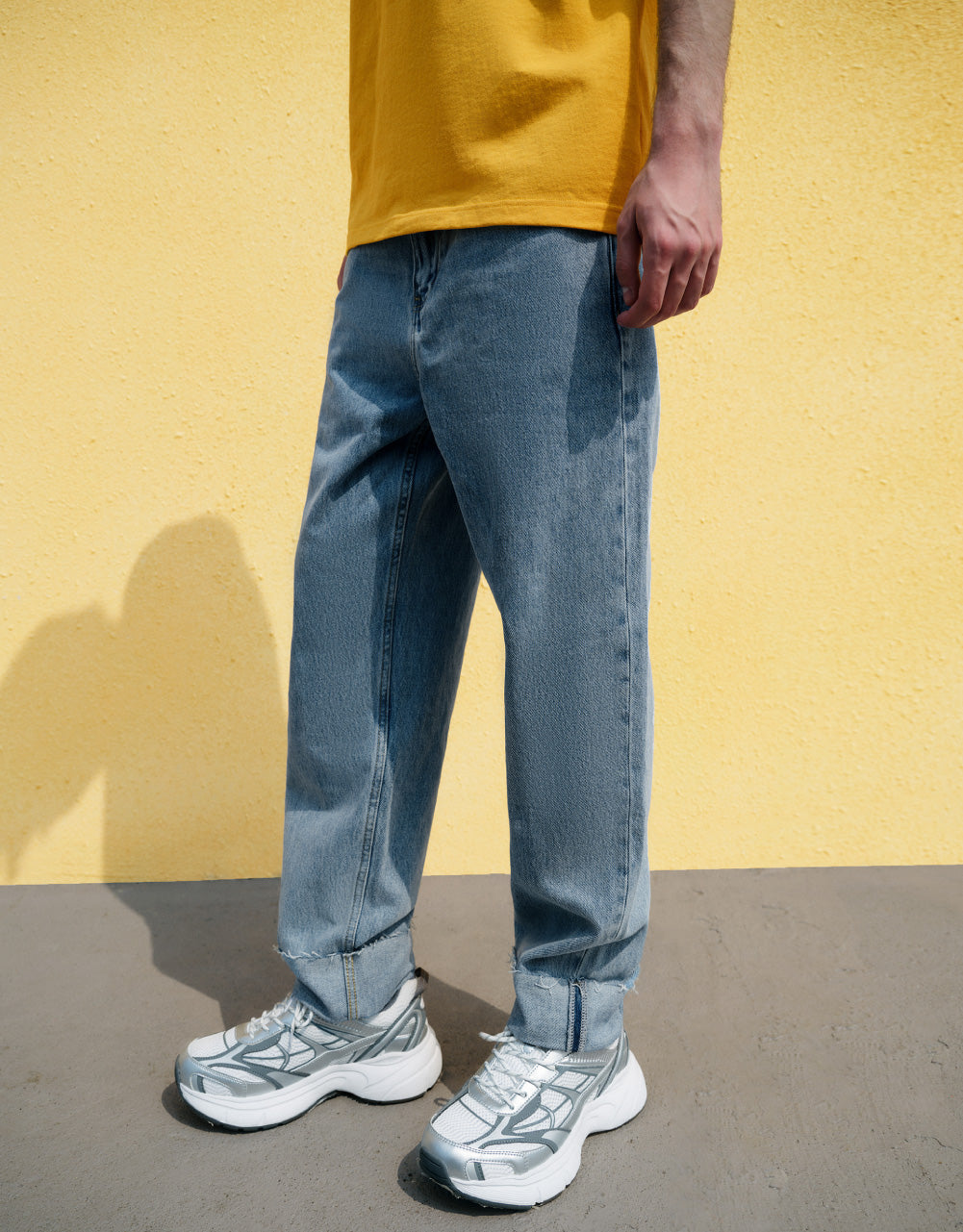 Pocket Detail Straight Jeans