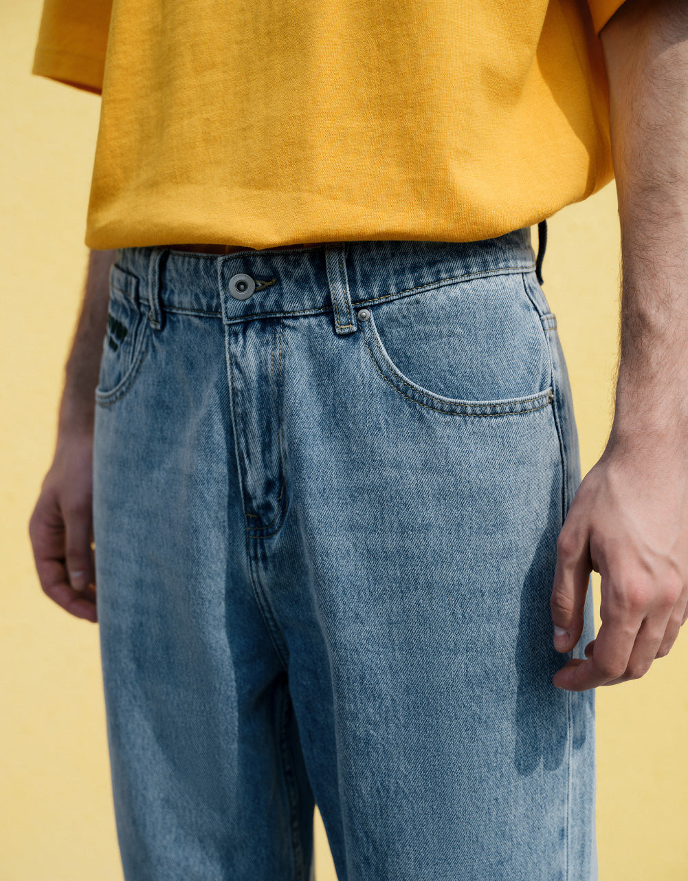 Pocket Detail Straight Jeans