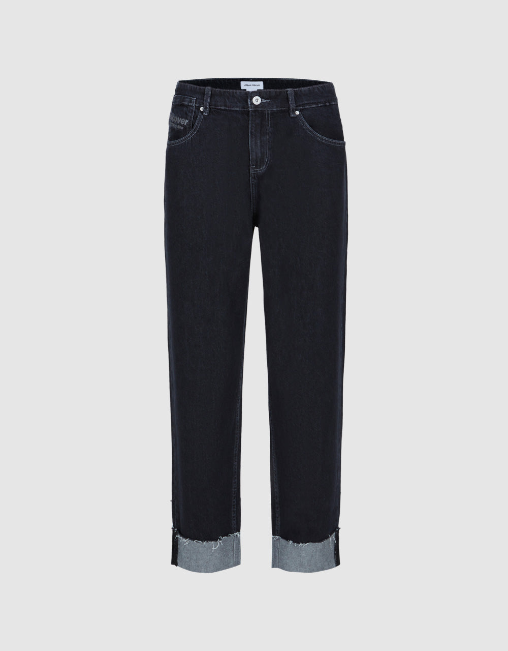 Pocket Detail Straight Jeans