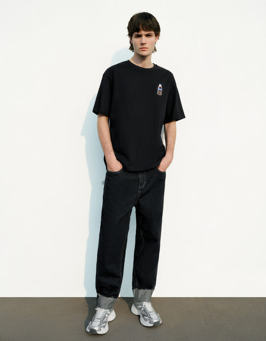 Pocket Detail Straight Jeans