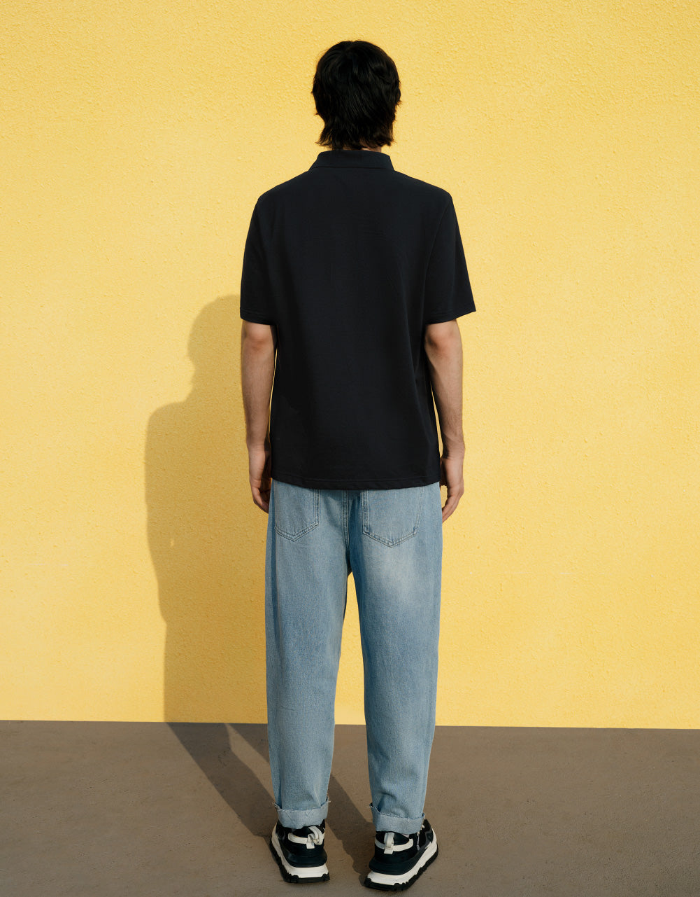 Roll Up Hem Carrot Fit Jeans
