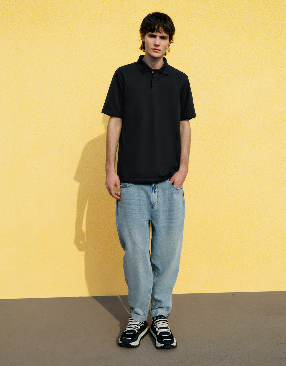 Roll Up Hem Carrot Fit Jeans