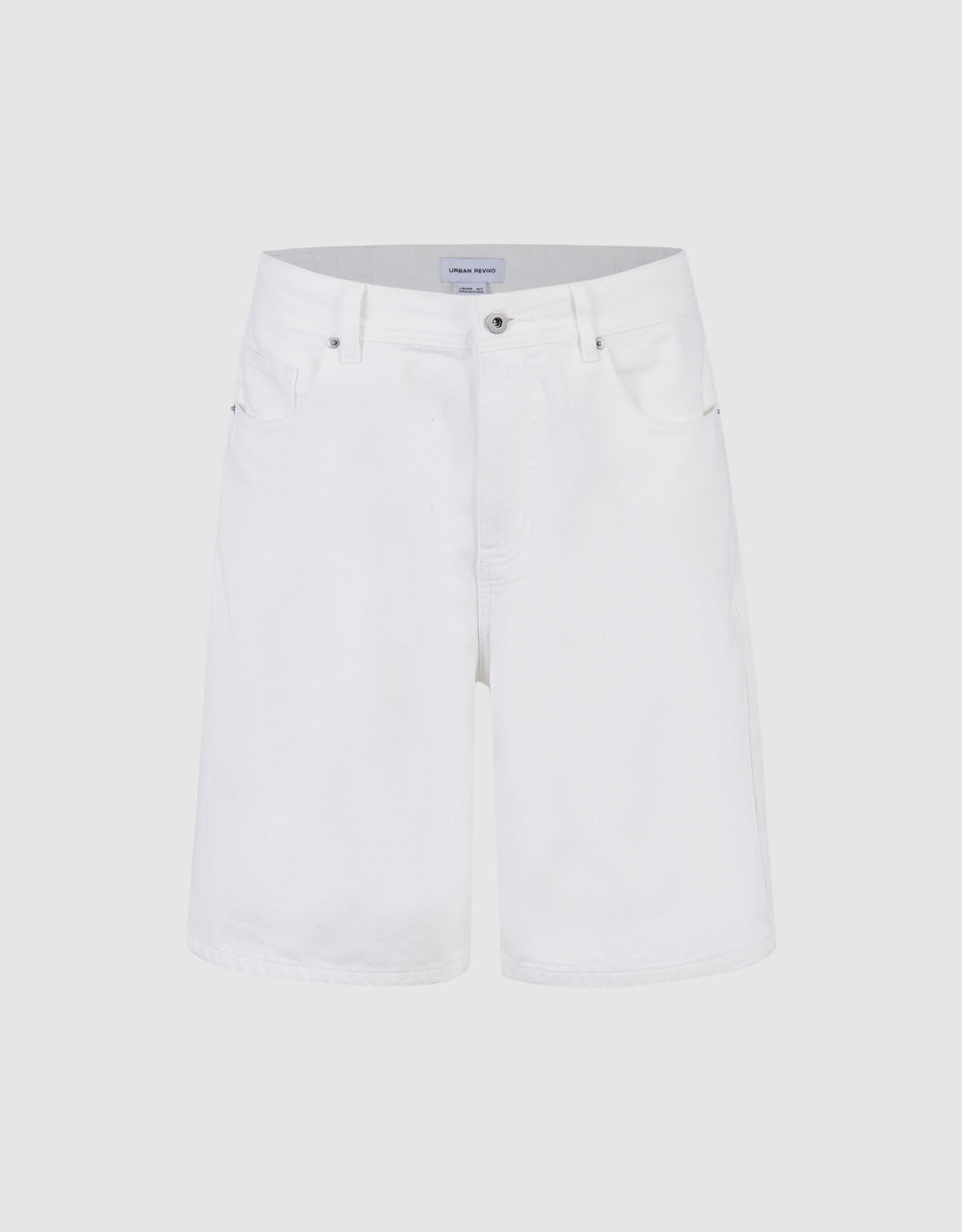 Mid-Waist Denim Shorts