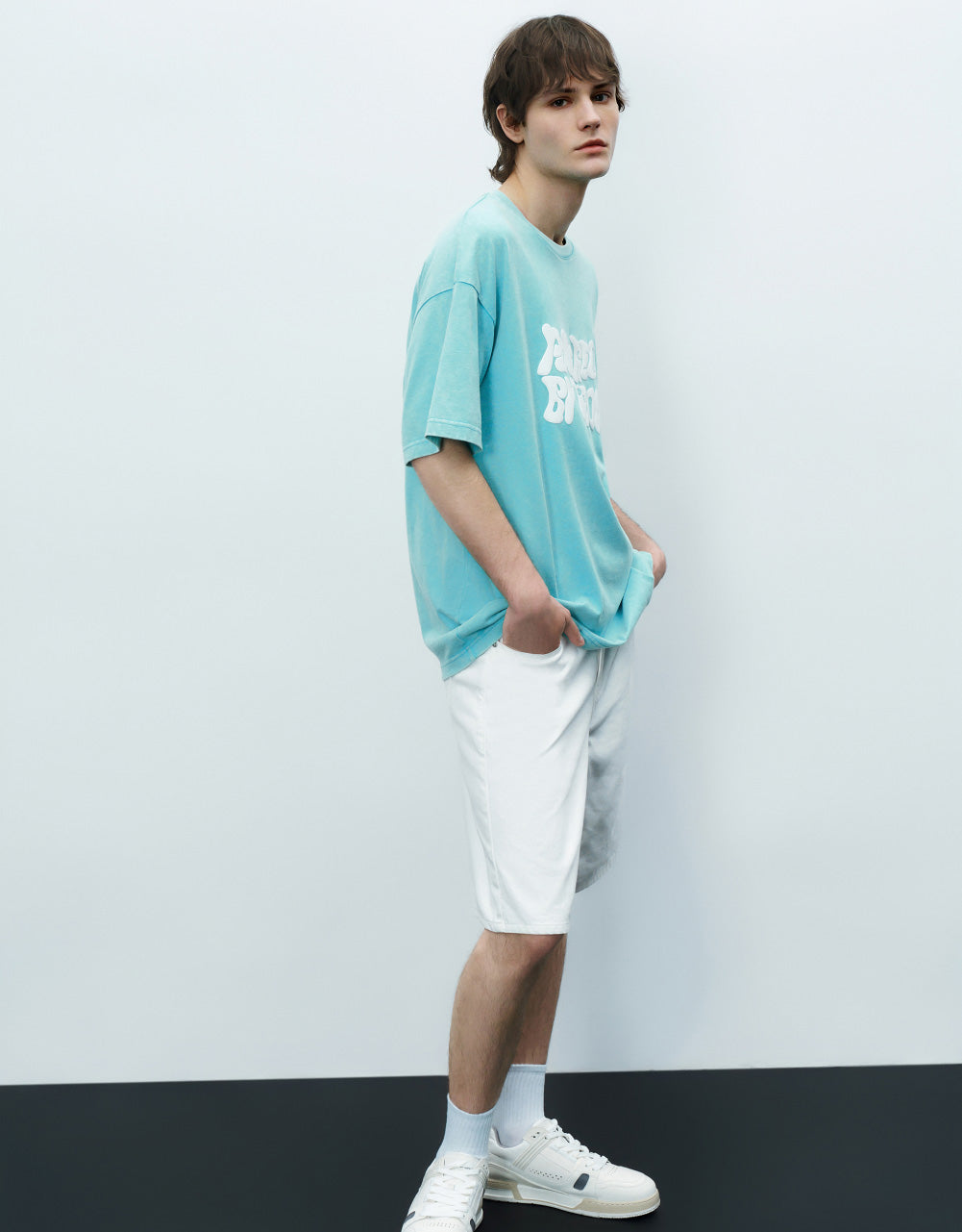 Mid-Waist Denim Shorts