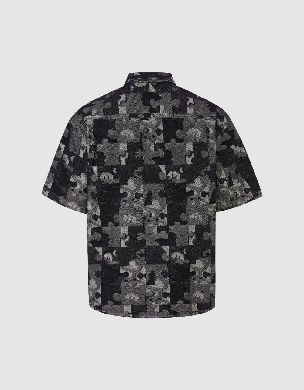 Puzzle Printed Denim Shirt