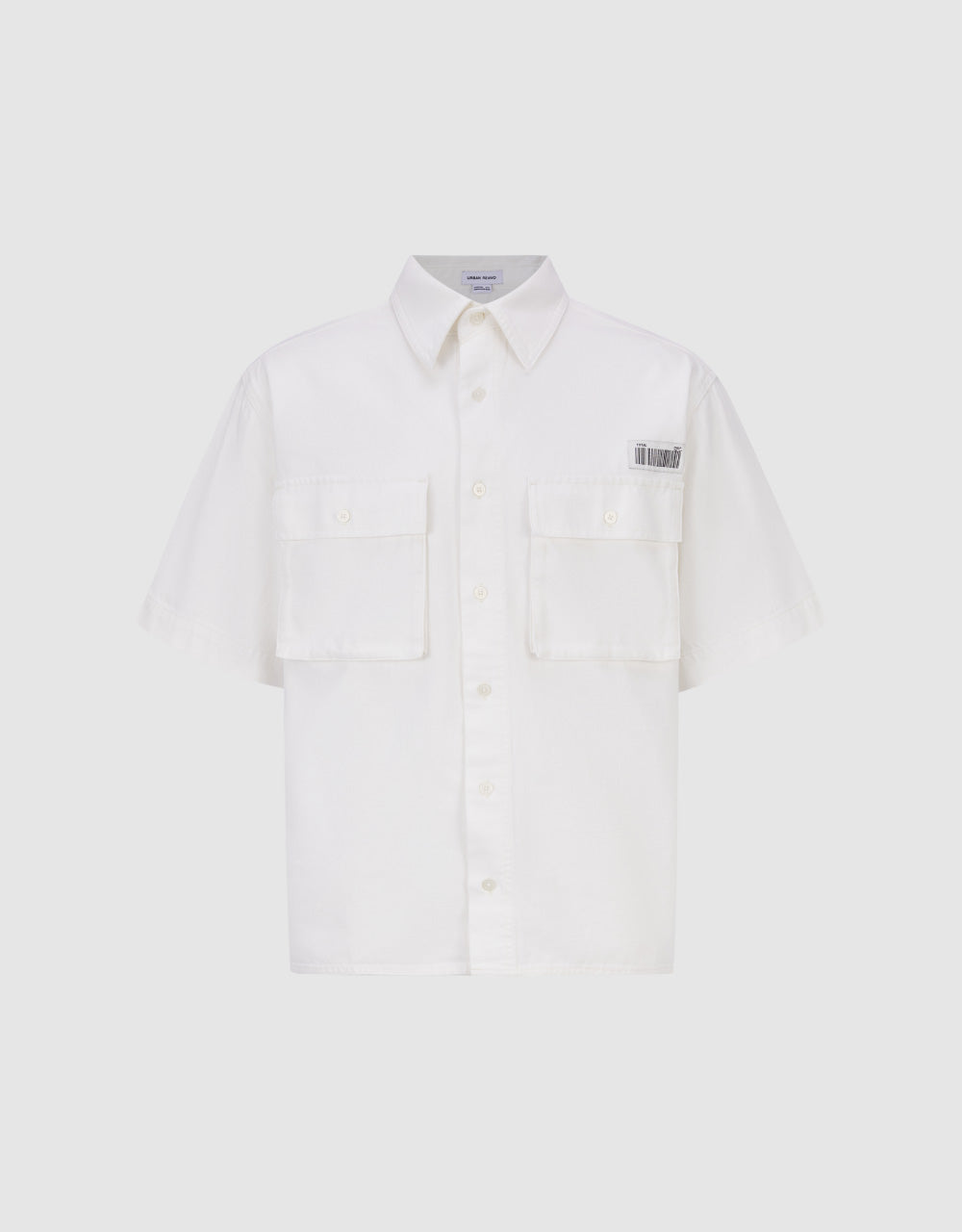 Barcode Detail Denim Shirt