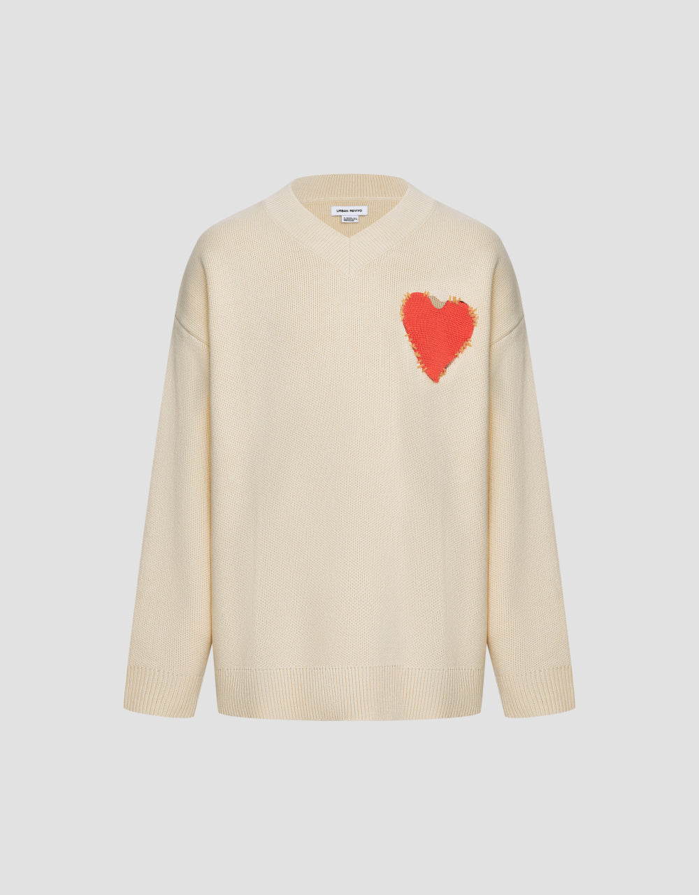 Heart Print Knit T-Shirt