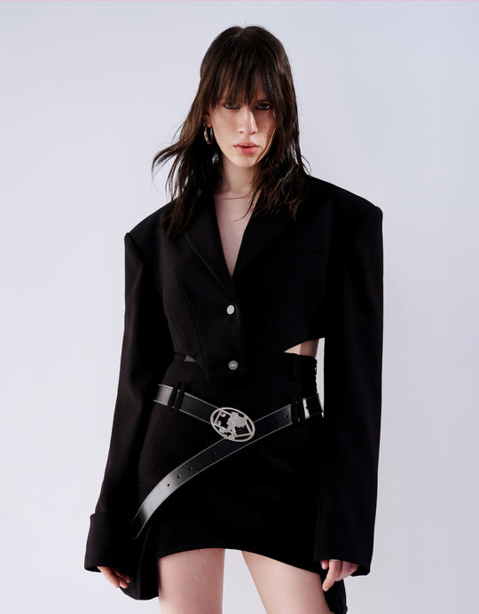 Backless Crop Blazer