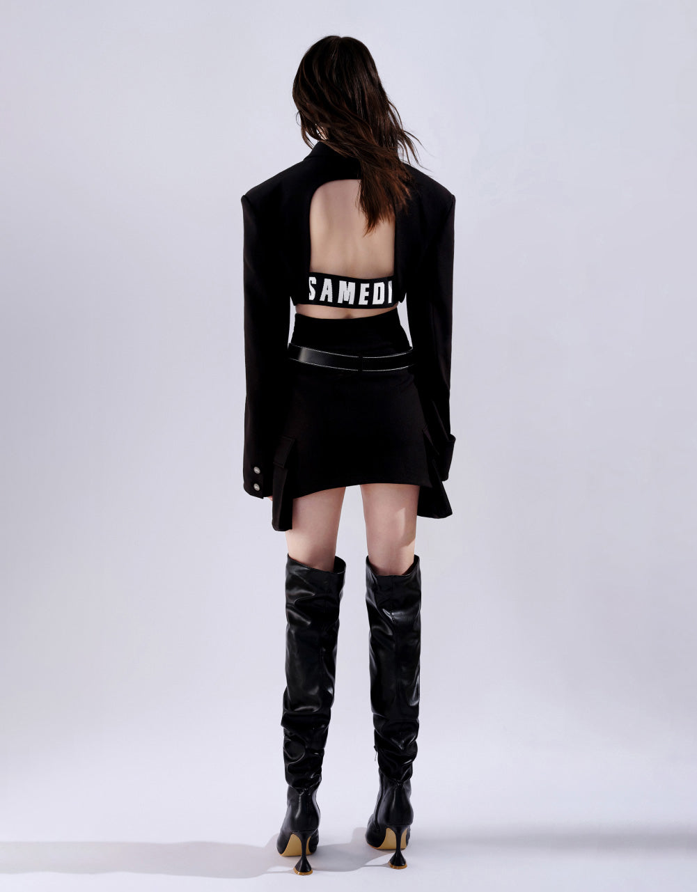 Backless Crop Blazer