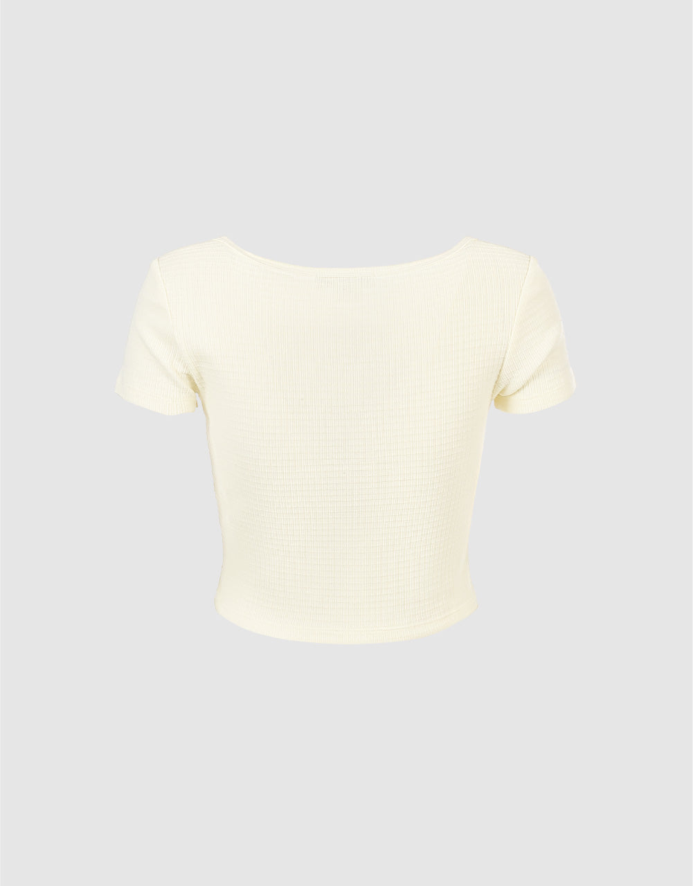 Half Button Crew Neck T-Shirt