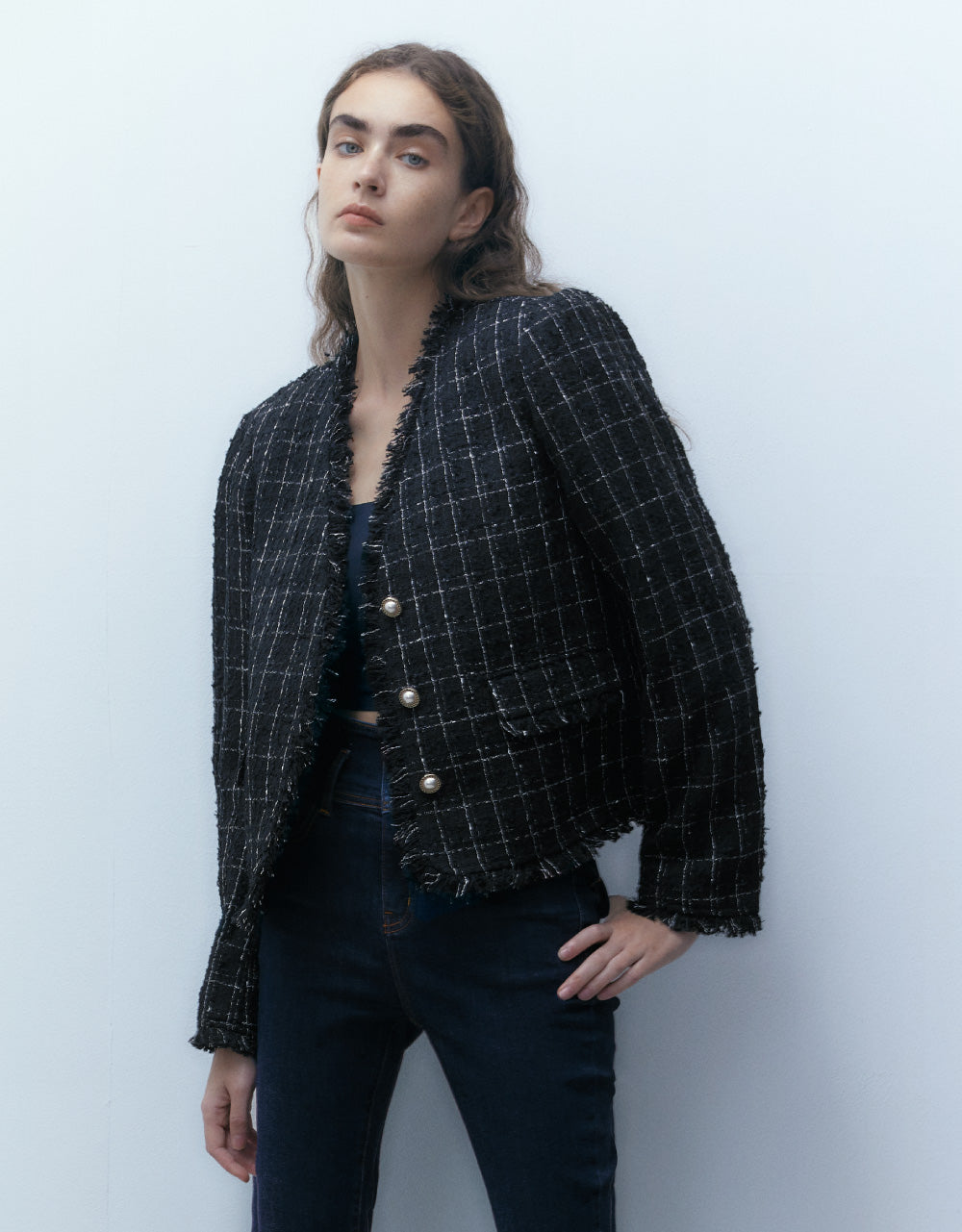 Plaid Tweed Jacket