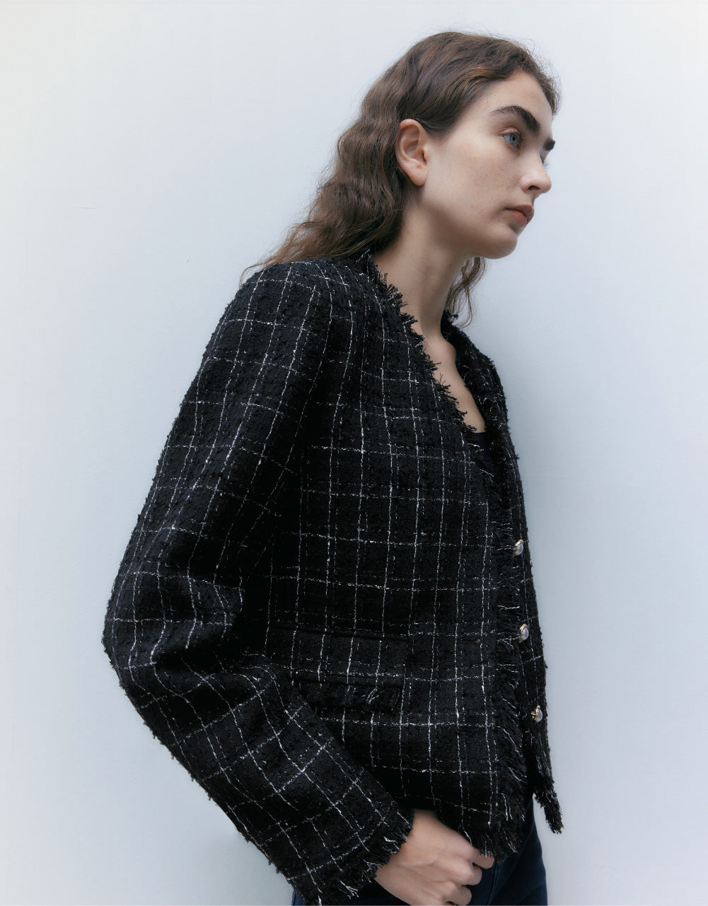 Plaid Tweed Jacket
