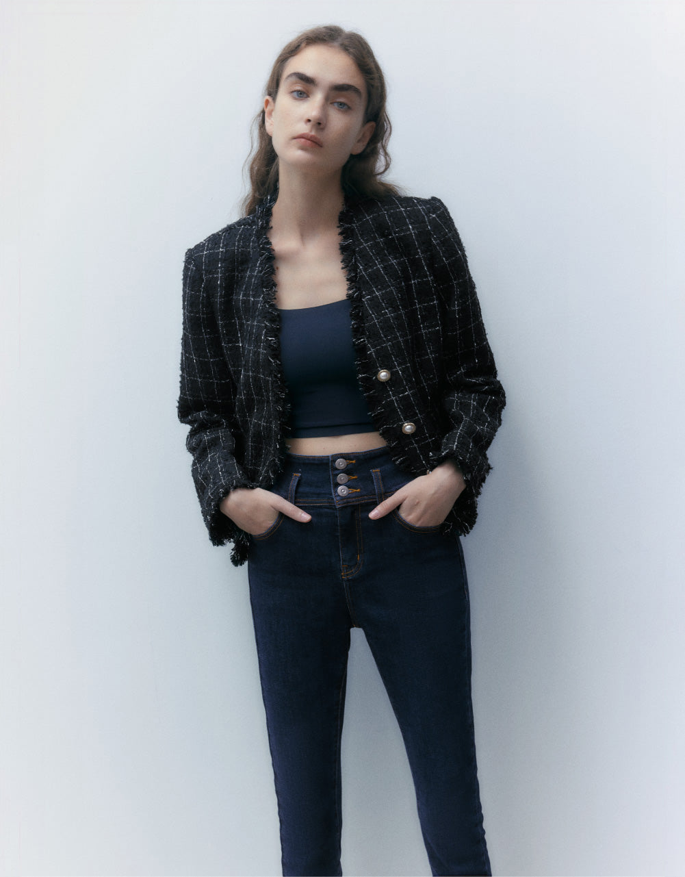 Plaid Tweed Jacket