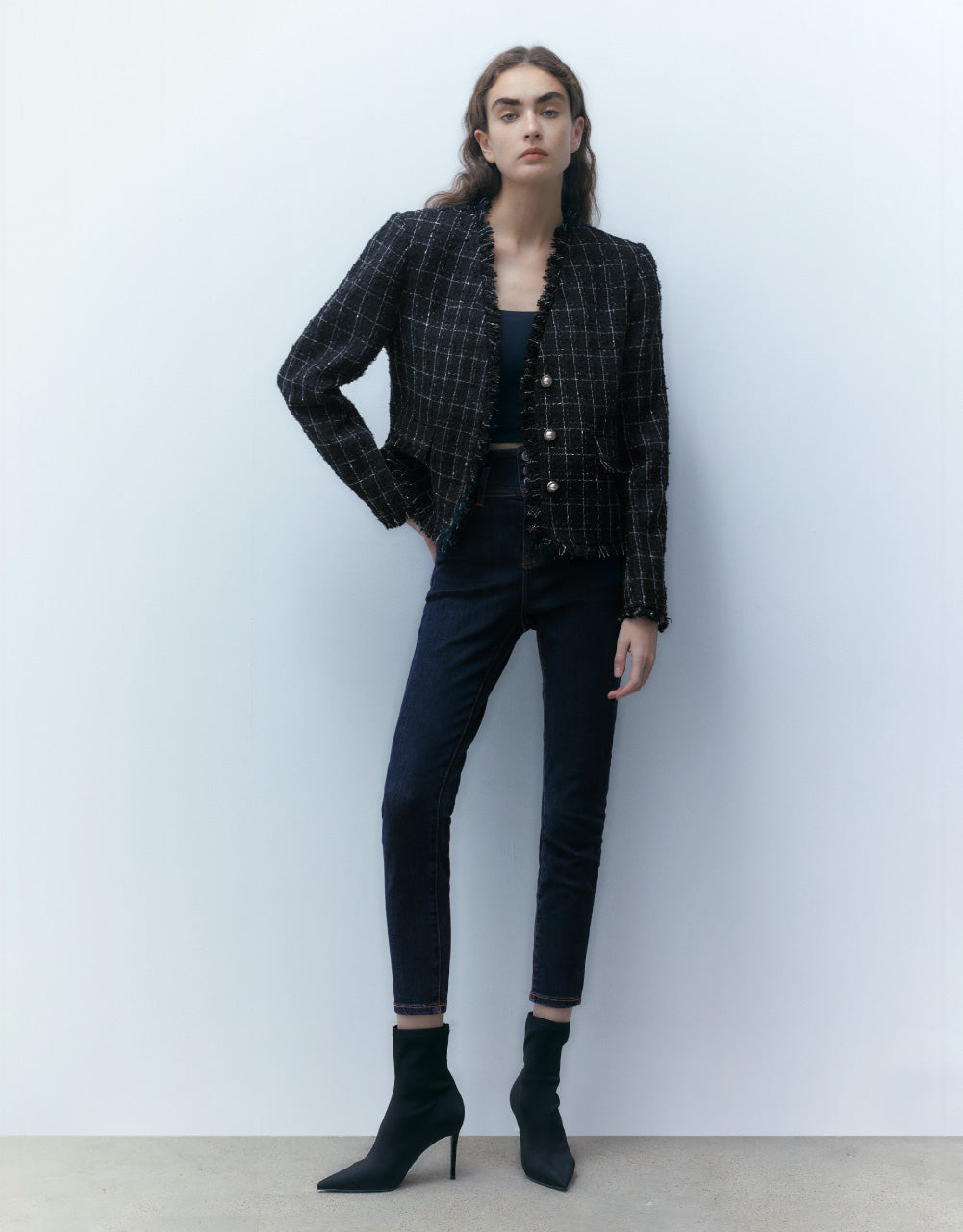 Plaid Tweed Jacket