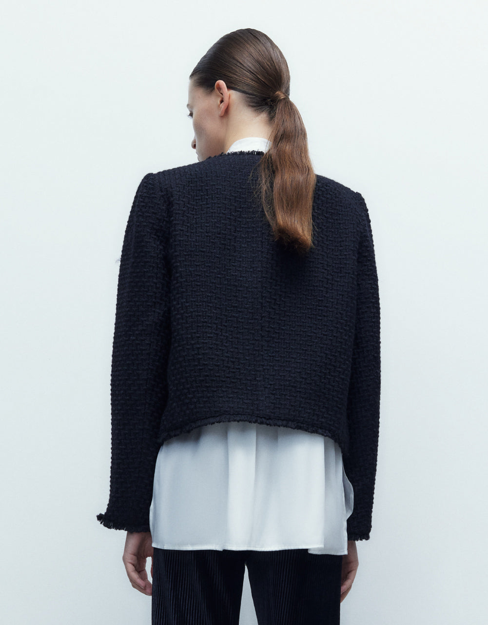 Multi-Pocket Tweed Jacket