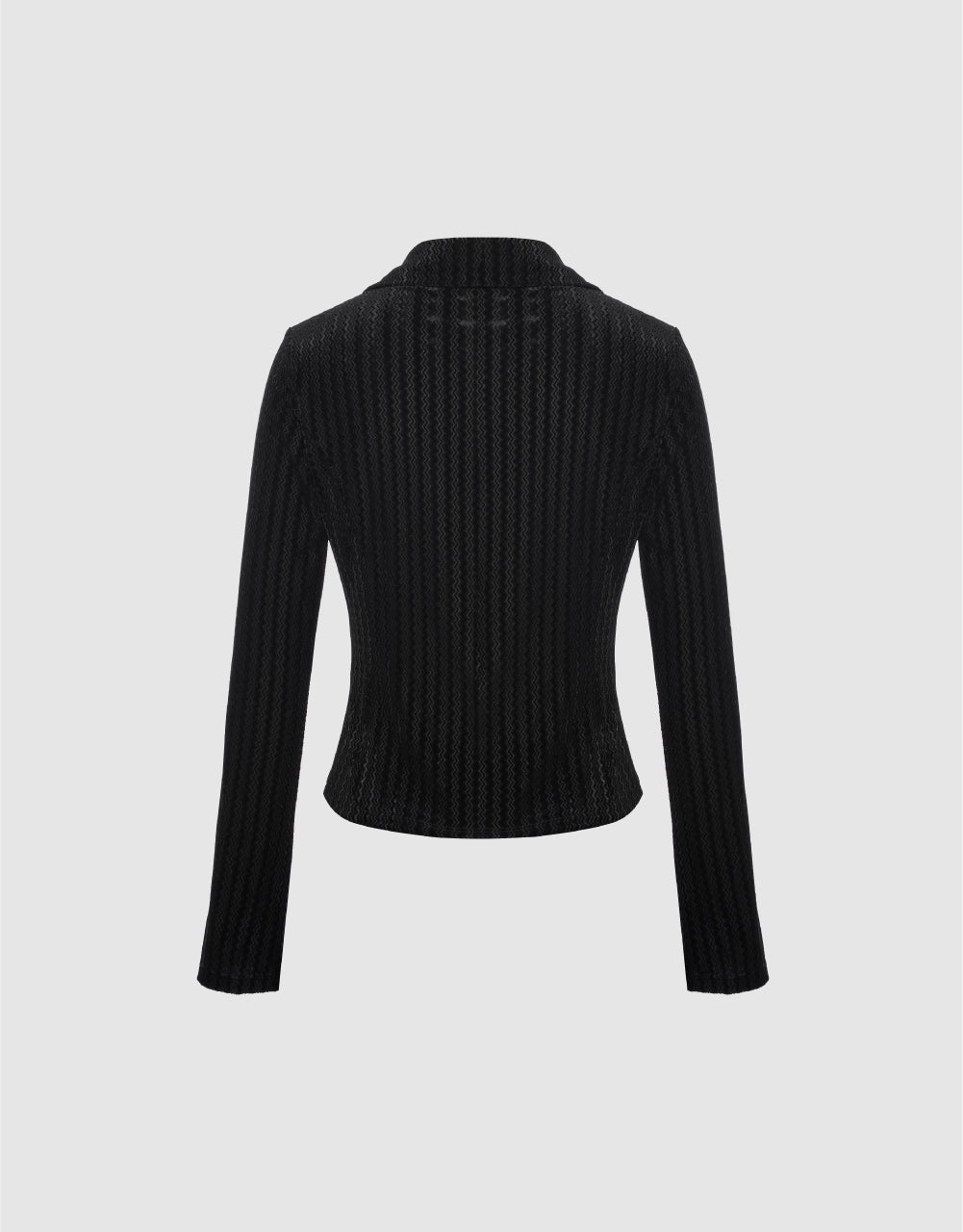 Plisse Fabric Lace-Up Shirt