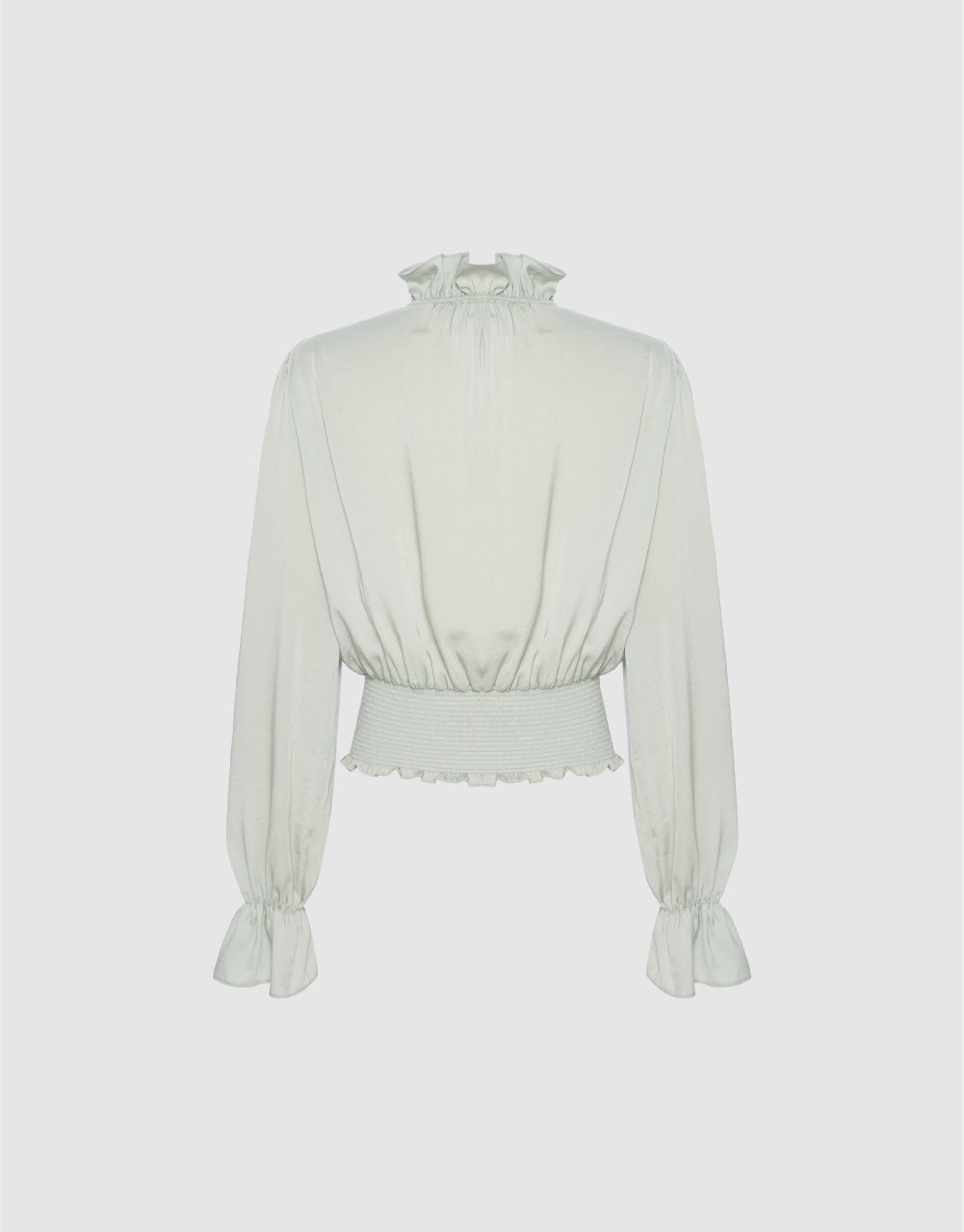 Ruffle Lapel Overhead Shirt