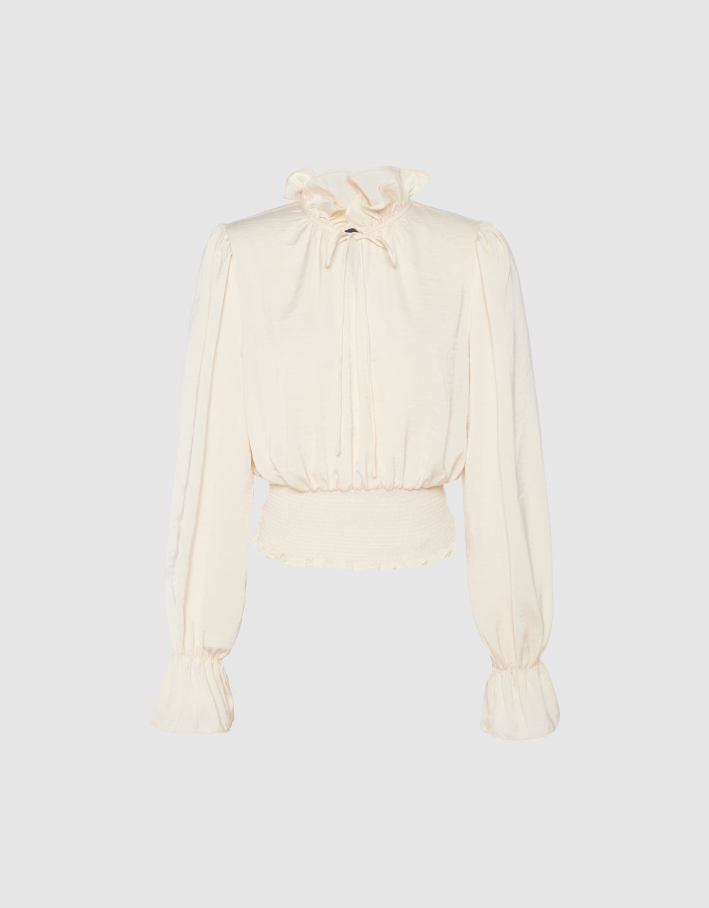 Ruffle Lapel Overhead Shirt