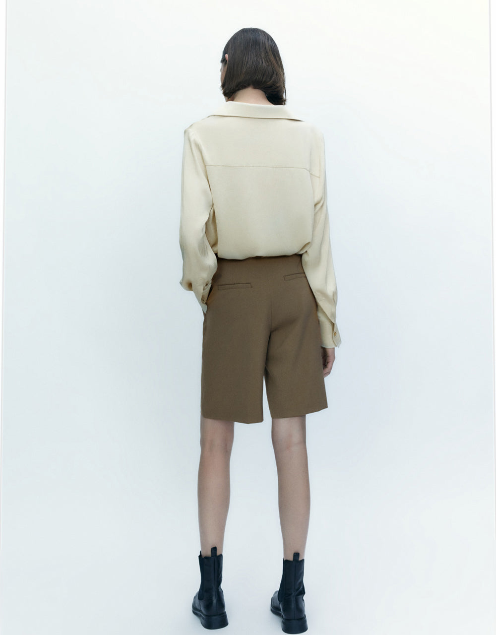 Button Up Drop Shoulder Sleeve Shirt